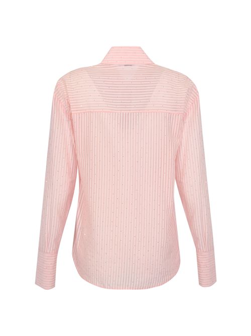 Camicia fluida in popeline a righe con studs Patrizia Pepe | 8C0852 A693R887